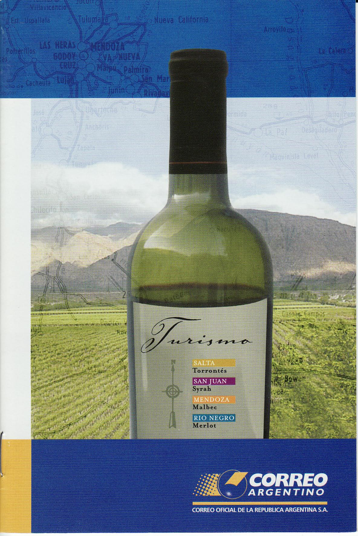 Argentna Wine stamp booklet from post office