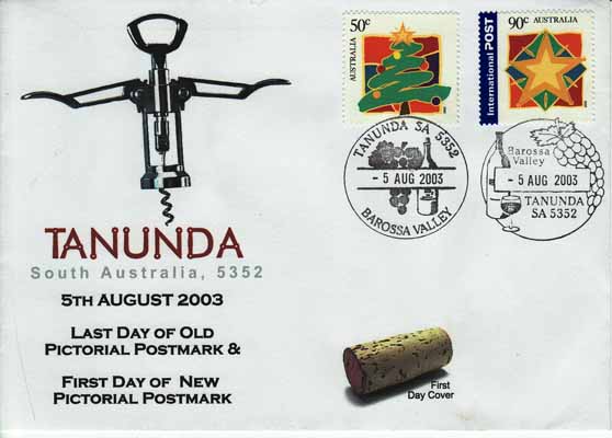 Australia Wine Cork and Cork Screw First Day Cover