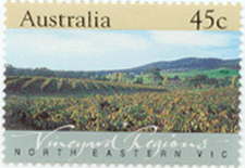 Australia vineyards stamp, 45 c