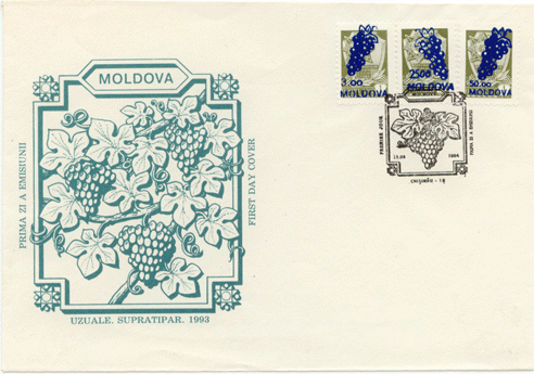 Moldova FDC featuring grapes